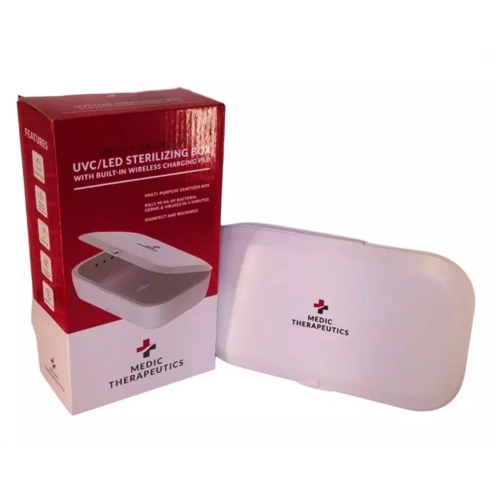 MEDIC THERAPEUTICS UVC LED Sterilizing‎ Box Wireless Charging Pad White